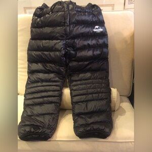 NATUREHIKE Goosedown Black Quilted Pants, XL